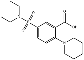 5-DIETHYLSULFAMOYL-2-PIPERIDIN-1-YL-BENZOIC ACID 结构式