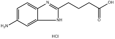 4-(5-AMINO-1H-BENZOIMIDAZOL-2-YL)-BUTYRIC ACID DIHYDROCHLORIDE 结构式