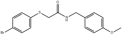 2-[(4-BROMOPHENYL)SULFANYL]-N-(4-METHOXYBENZYL)ACETAMIDE 结构式