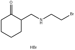 2-([(2-BROMOETHYL)AMINO]METHYL)CYCLOHEXANONE HYDROBROMIDE 结构式