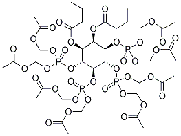 1,2-DI-O-BUTYRYL-MYO-INOSITOL 3,4,5,6-TETRAKISPHOSPHATE-OCTAKIS(ACETOXYMETHYL) ESTER 结构式