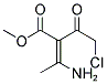 METHYL (2E)-3-AMINO-2-(CHLOROACETYL)BUT-2-ENOATE 结构式