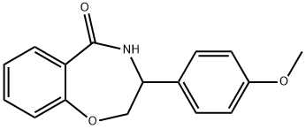 3-(4-METHOXYPHENYL)-3,4-DIHYDRO-1,4-BENZOXAZEPIN-5(2H)-ONE 结构式