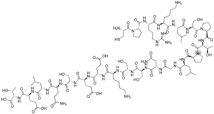 H-CYS-PRO-ARG-LYS-LEU-SER-PRO-THR-PRO-LEU-GLY-ASN-SER-SER-LYS-GLU-GLU-SER-GLN-LEU-GLU-THR-OH 结构式