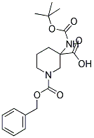 3-Boc-amino-1-Cbz-piperidine-3-carboxylic acid 结构式