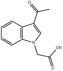 2-(3-乙酰基-1H-吲哚-1-基)乙酸 结构式