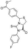 METHYL 4-[(7AR)-6-(4-FLUOROPHENYL)-7-OXO-5-THIOXOTETRAHYDRO-1H-IMIDAZO[1,5-C][1,3]THIAZOL-3-YL]BENZOATE 结构式