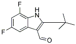 2-TERT-BUTYL-5,7-DIFLUORO-1H-INDOLE-3-CARBALDEHYDE 结构式