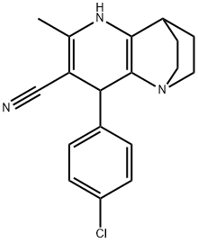 3-(4-CHLOROPHENYL)-5-METHYL-1,6-DIAZATRICYCLO[6.2.2.0(2,7)]DODECA-2(7),4-DIENE-4-CARBONITRILE 结构式