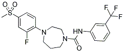 4-(2-FLUORO-4-METHANESULFONYL-PHENYL)-[1,4]DIAZEPANE-1-CARBOXYLIC ACID (3-TRIFLUOROMETHYL-PHENYL)-AMIDE 结构式