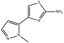 4-(1-甲基-1H-吡唑-5-基)-1,3-噻唑-2-胺 结构式