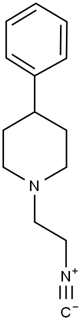 1-(2-ISOCYANO-ETHYL)-4-PHENYL-PIPERIDINE 结构式