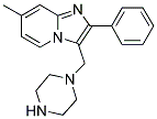 7-METHYL-2-PHENYL-3-PIPERAZIN-1-YLMETHYL-IMIDAZO-[1,2-A]PYRIDINE 结构式