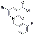 5-BROMO-1-(3-FLUOROBENZYL)-2-OXO-1,2-DIHYDRO-3-PYRIDINECARBOXYLIC ACID 结构式