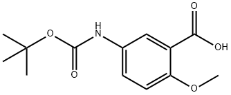 BOC-5-AMINO-2-METHOXYBENZOIC ACID 结构式