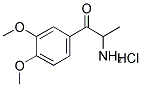 2-AMINO-3',4'-DIMETHOXYPROPIOPHENONE, HYDROCHLORIDE 结构式