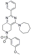4-Azepan-1-yl-6-(3-methoxy-benzenesulfonyl)-2-pyridin-3-yl-5,6,7,8-tetrahydro-pyrido[4,3-d]pyrimidine 结构式