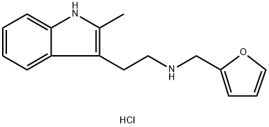 N-(FURAN-2-YLMETHYL)-2-(2-METHYL-1H-INDOL-3-YL)ETHAN-1-AMINE HYDROCHLORIDE 结构式