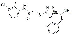 2-[5-(1-AMINO-2-PHENYL-ETHYL)-[1,3,4]OXADIAZOL-2-YLSULFANYL]-N-(3-CHLORO-2-METHYL-PHENYL)-ACETAMIDE 结构式