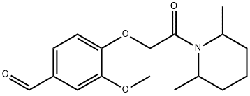 4-[2-(2,6-DIMETHYL-PIPERIDIN-1-YL)-2-OXO-ETHOXY]-3-METHOXY-BENZALDEHYDE 结构式