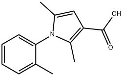 2,5-二甲基-1-(2-甲基苯基)-1H-吡咯-3-羧酸 结构式