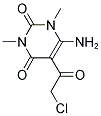 6-AMINO-5-(2-CHLORO-ACETYL)-1,3-DIMETHYL-1H-PYRIMIDINE-2,4-DIONE 结构式