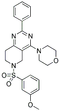 6-(3-METHOXY-BENZENESULFONYL)-4-MORPHOLIN-4-YL-2-PHENYL-5,6,7,8-TETRAHYDRO-PYRIDO[4,3-D]PYRIMIDINE 结构式