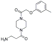 3-AMINO-1-[4-(2-M-TOLYLOXY-ACETYL)-PIPERAZIN-1-YL]-PROPAN-1-ONE 结构式