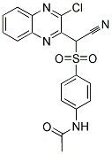 N-(4-[(3-CHLORO-QUINOXALIN-2-YL)-CYANO-METHANESULFONYL]-PHENYL)-ACETAMIDE 结构式