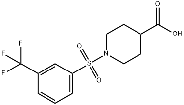 1-[3-(三氟甲基)苯磺酰基]哌啶-4-羧酸 结构式