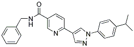 N-BENZYL-6-[1-(4-ISOPROPYL-PHENYL)-1H-PYRAZOL-4-YL]-NICOTINAMIDE 结构式