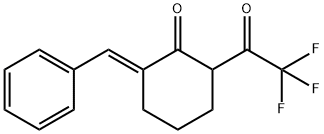 2-(E)-BENZYLIDENE-6-(TRIFLUOROACETYL)CYCLOHEXANONE 结构式