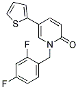 1-(2,4-Difluorobenzyl)-5-thien-2-ylpyridin-2(1H)-one 结构式