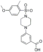 3-(4-[(4-METHOXY-2-METHYLPHENYL)SULFONYL]PIPERAZIN-1-YL)BENZOIC ACID 结构式