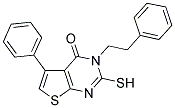 2-MERCAPTO-5-PHENYL-3-(2-PHENYLETHYL)THIENO[2,3-D]PYRIMIDIN-4(3H)-ONE 结构式