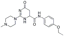 N-(4-ETHOXYPHENYL)-2-(4-METHYL-1-PIPERAZINYL)-6-OXO-3,4,5,6-TETRAHYDRO-4-PYRIMIDINECARBOXAMIDE 结构式