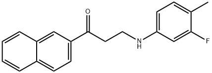 3-(3-FLUORO-4-METHYLANILINO)-1-(2-NAPHTHYL)-1-PROPANONE 结构式