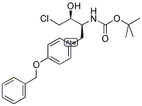 [1(S)-(4-BENZYLOXY-BENZYL)-3-CHLORO-2(S)-HYDROXY-PROPYL]-CARBAMIC ACID TERT-BUTYL ESTER 结构式