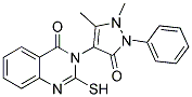 3-(1,5-DIMETHYL-3-OXO-2-PHENYL-2,3-DIHYDRO-1H-PYRAZOL-4-YL)-2-MERCAPTO-3H-QUINAZOLIN-4-ONE 结构式