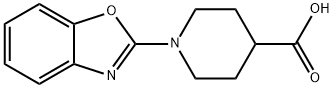 1-(1,3-苯并噁唑-2-基)哌啶-4-羧酸 结构式