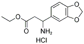 ETHYL 3-AMINO-3-(1,3-BENZODIOXOL-5-YL)PROPANOATE HYDROCHLORIDE 结构式
