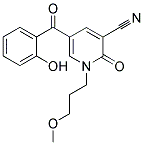 5-(2-HYDROXYBENZOYL)-1-(3-METHOXYPROPYL)-2-OXO-1,2-DIHYDROPYRIDINE-3-CARBONITRILE 结构式