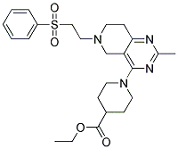 ETHYL 1-(2-METHYL-6-[2-(PHENYLSULFONYL)ETHYL]-5,6,7,8-TETRAHYDROPYRIDO[4,3-D]PYRIMIDIN-4-YL)PIPERIDINE-4-CARBOXYLATE 结构式