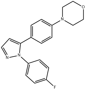 4-(4-[1-(4-Fluorophenyl)-1H-pyrazol-5-yl]phenyl)morpholine 结构式