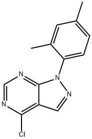 4-氯-1-(2,4-二甲基苯基)吡唑并[3,4-D]嘧啶 结构式