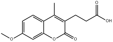 3-(7-甲氧基-4-甲基-2-氧代-2H-色烯-3-基)丙酸 结构式