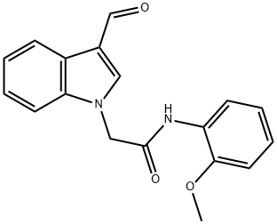 2-(3-甲酰基-1H-吲哚-1-基)-N-(2-甲氧基苯基)乙酰胺 结构式