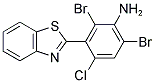 3-(1,3-Benzothiazol-2-yl)-2,6-dibromo-4-chloroaniline 结构式