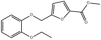 5-(2-ETHOXY-PHENOXYMETHYL)-FURAN-2-CARBOXYLIC ACID METHYL ESTER 结构式