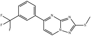 2-(METHYLSULFANYL)-5-[3-(TRIFLUOROMETHYL)PHENYL][1,2,4]TRIAZOLO[1,5-A]PYRIMIDINE 结构式